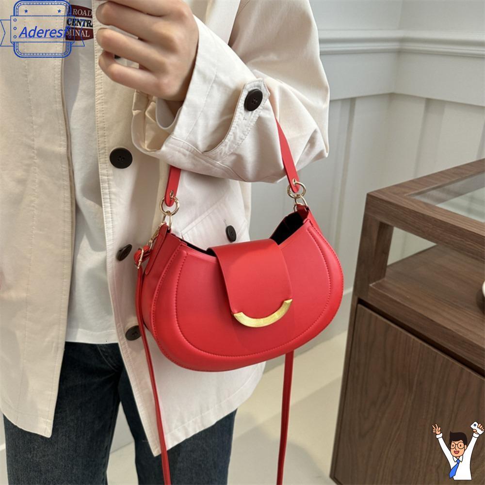 ADERESF Trendy Shoulder Casual Large Capacity Underarm Solid Messenger Bag Lady