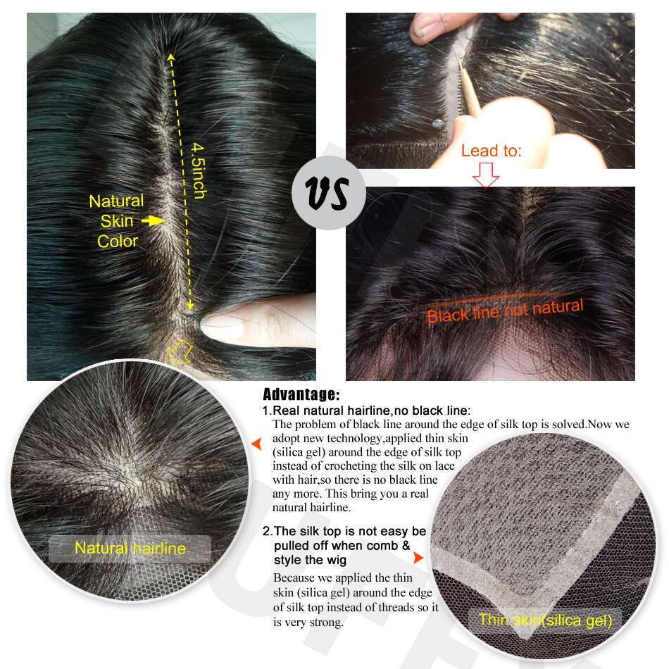 Brazilian 5x5 Top Human Loose Wave Pre Plucked Glueless Silk Base Full Lace Wig With Baby Hair