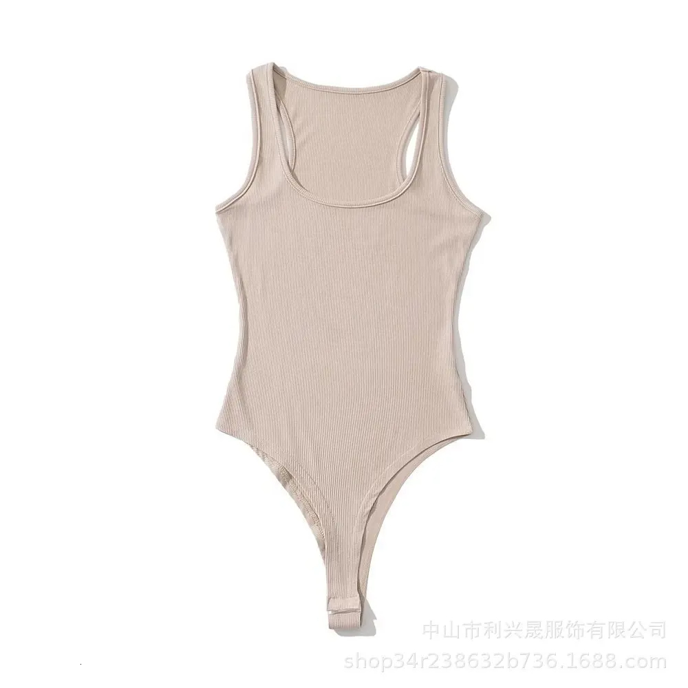 Summer New European And American Style Sleeveless Backless Sexy Tight Slim Women Fashion Trend Casual Cotton Vest Onesie