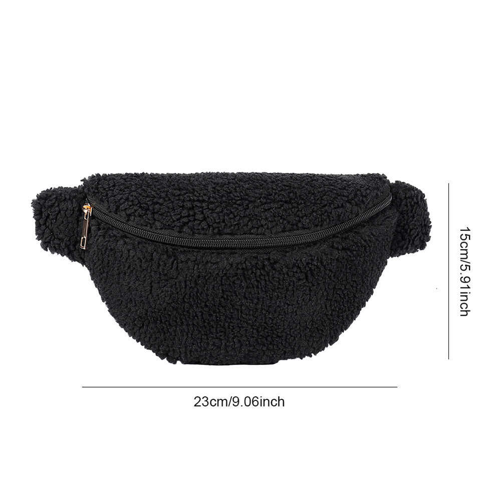 Designer bag Women's plush chest bag banana bag fuzzy cross body bag fluffy sling bag angry shoulder bag men's travel phone pure winter bag 