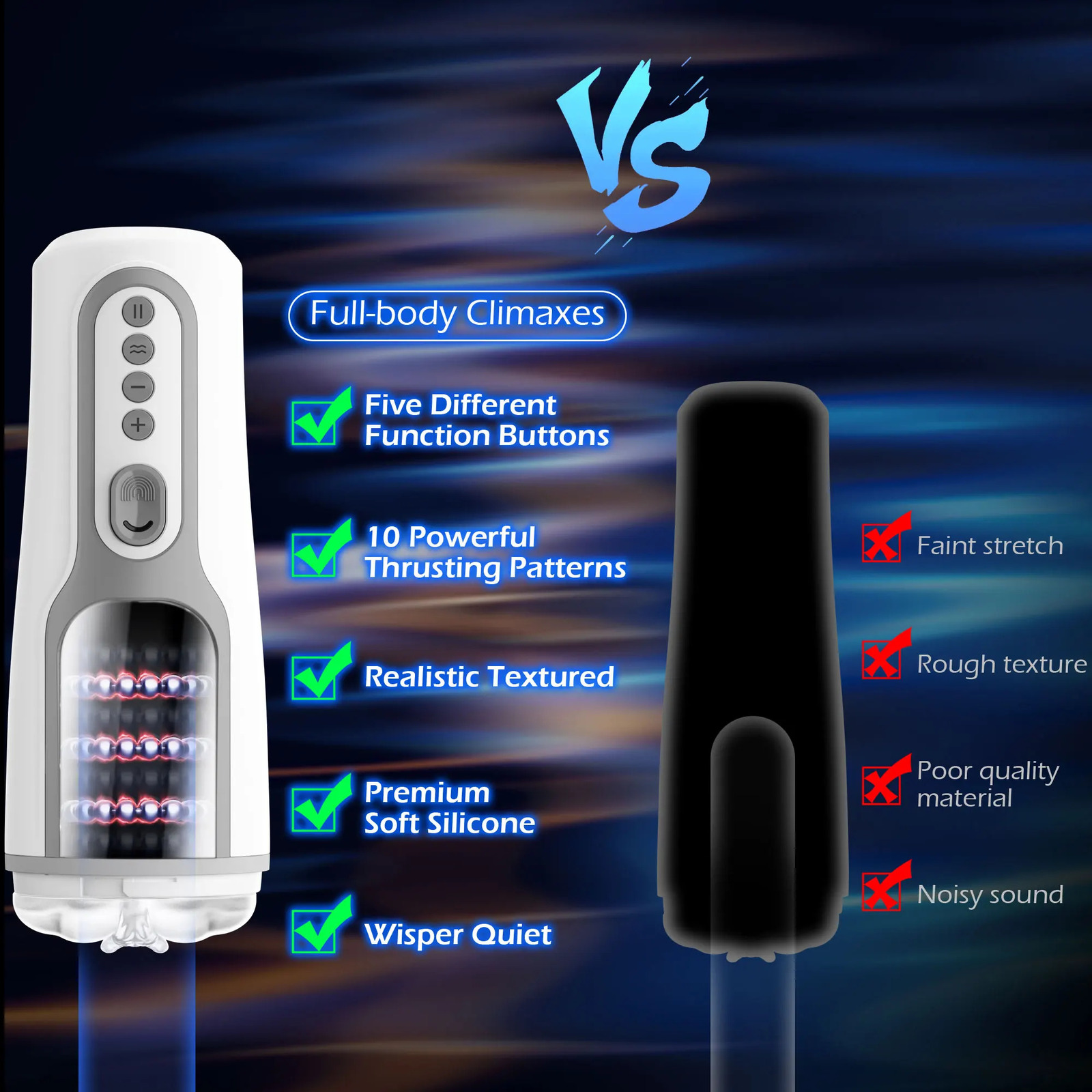 Kushor Automatic Male Masturbator 3D Realistic Vagina Masturbation Cup Telescopic Rotation Sex Toys for Men Adult Products 18 240914