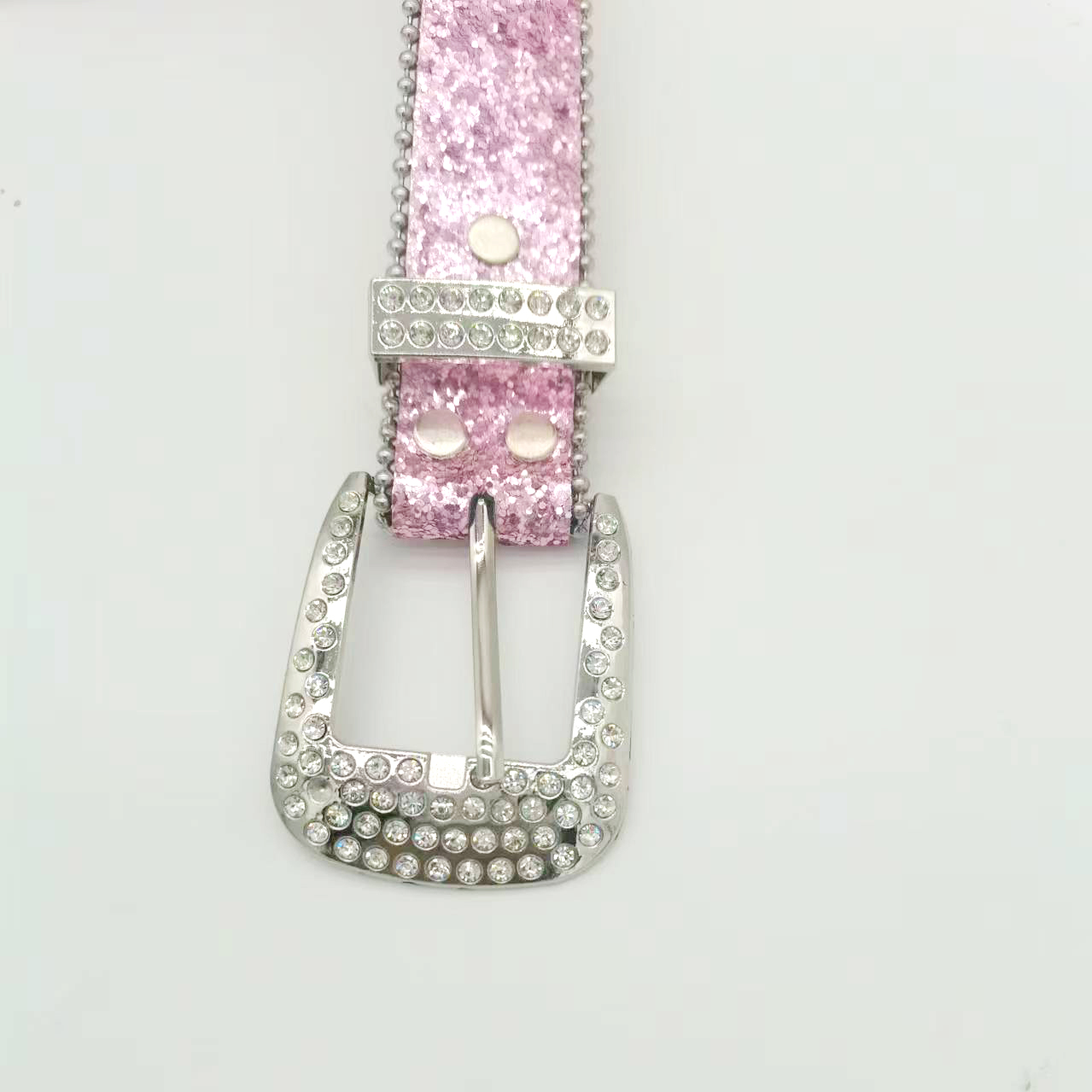 Luxury Rhinestone Designer Diamond Acrylic Crystal Shinny Fashion Unique Design Cowboy Leather Skull Belt For Lady