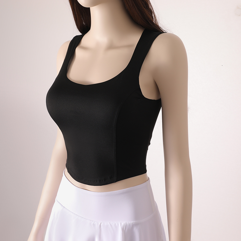 Bra Women Sexy Drawstring Back Spaghetti Strap Sports Underwear Running Fiess Yoga Camisole Tank Top