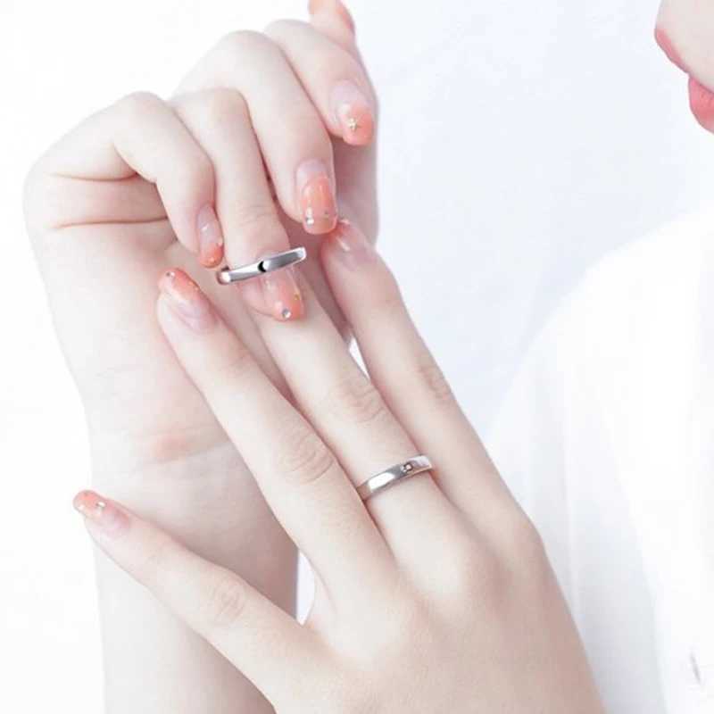 1/2pcs Opening Adjustable Sun Moon Lover Couple Rings For Wedding Anniversary Gift Promise For Him and HerX240921