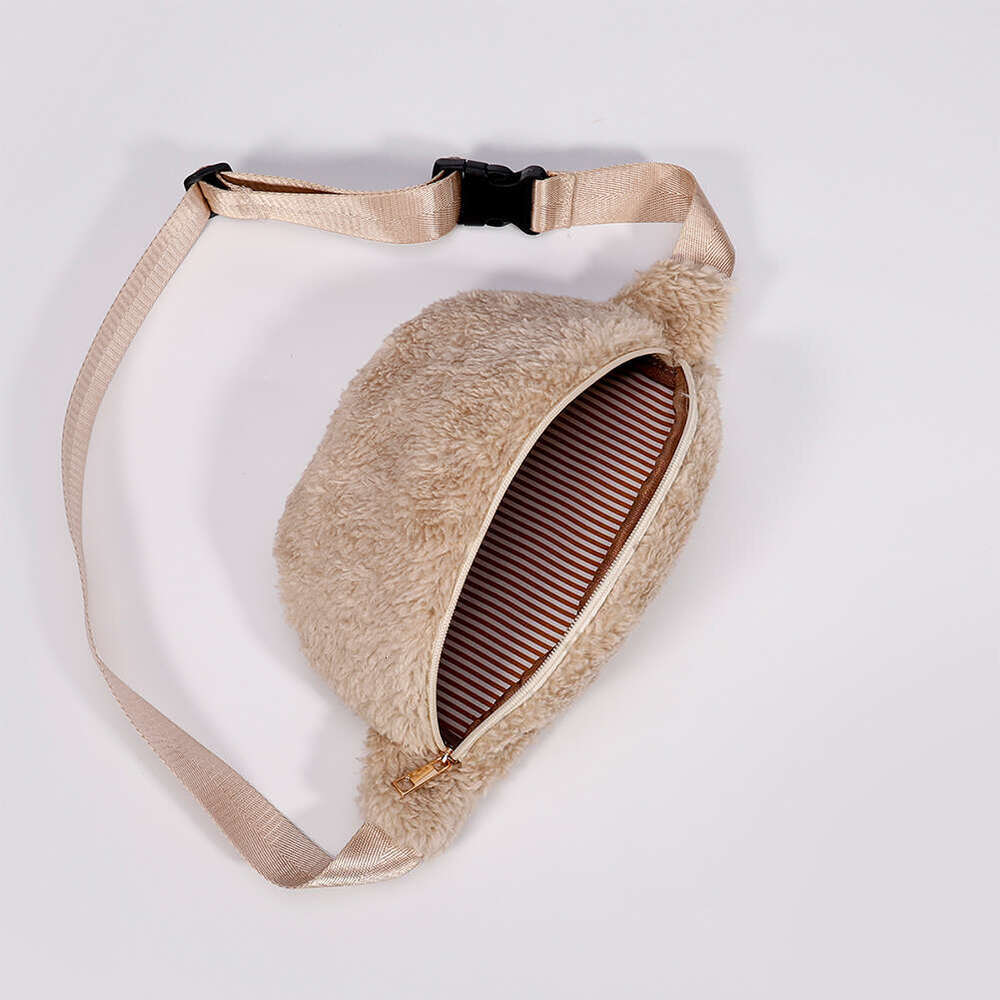 Designer bag Women's plush chest bag banana bag fuzzy cross body bag fluffy sling bag angry shoulder bag men's travel phone pure winter bag 