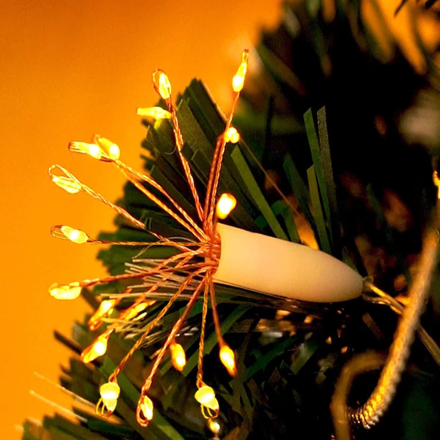 LED Copper Wire Lamp Explosion Star Lamp String Dandelion Fireworks Lamp Christmas Decorative Lamp 300 Lamp One to Ten Colored Lamp