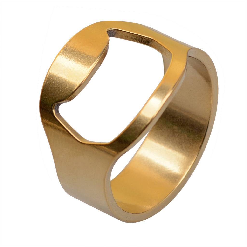 Men's creative stainless steel bottle opener ring bottle opener Free shipping