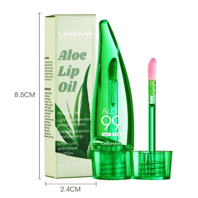 Moisturizing Natural Aloe Vera Color Changing Lip Gloss Long Lasting Nutritious Lips Care Temperature Change Balm Lipstick 240911