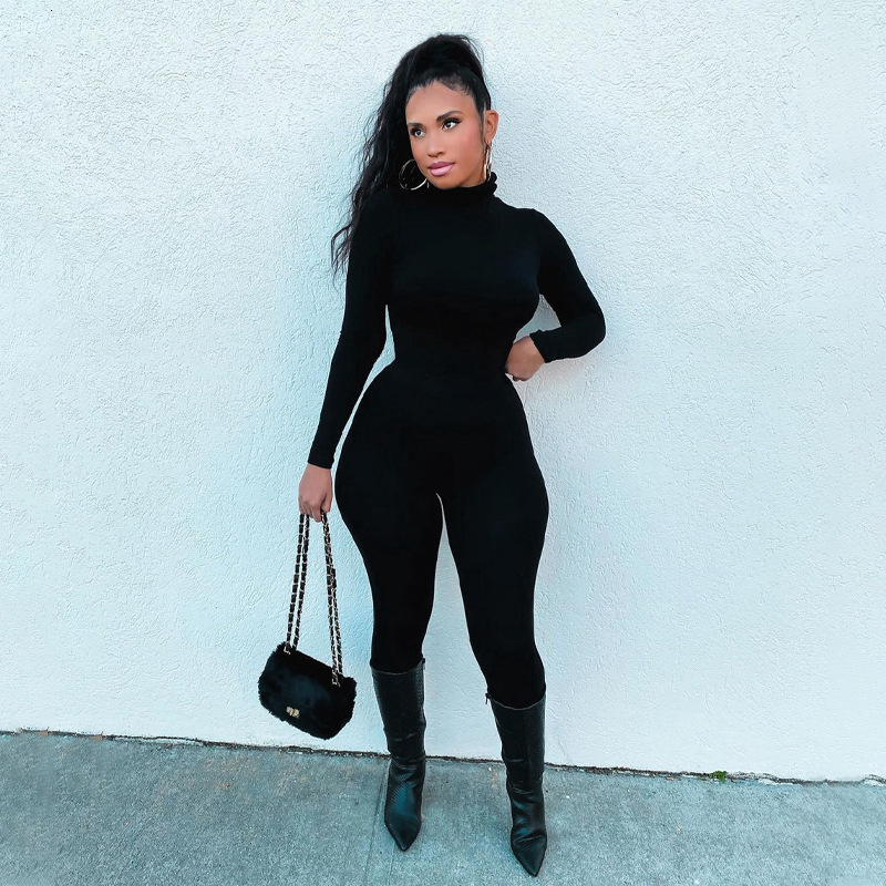 2023 New Autumn And Winter Europe And The United States Fashion Solid Color High Neck Plus Fleece Tight Women's Fiess Slimming