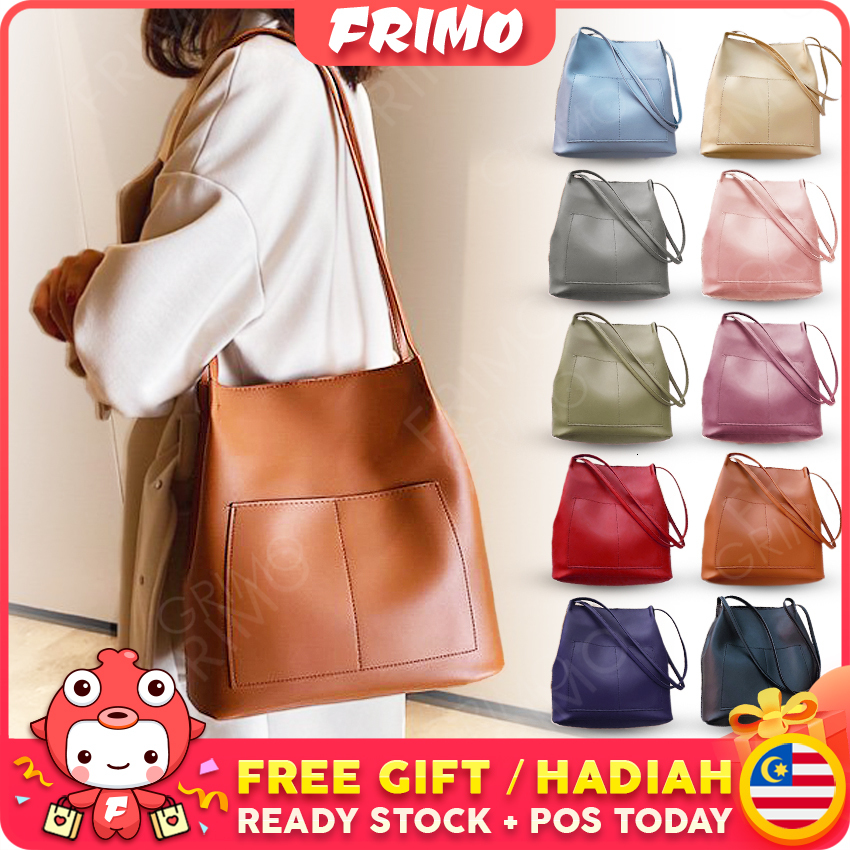 FRIMO Malaysia - Taialf Shoulder Bag Women's Handbag Set Sg Tote Beg Tangan Wanita Lady Perempuan Cute Gift Lawa for Casual Dinner Cantik Girl Ra