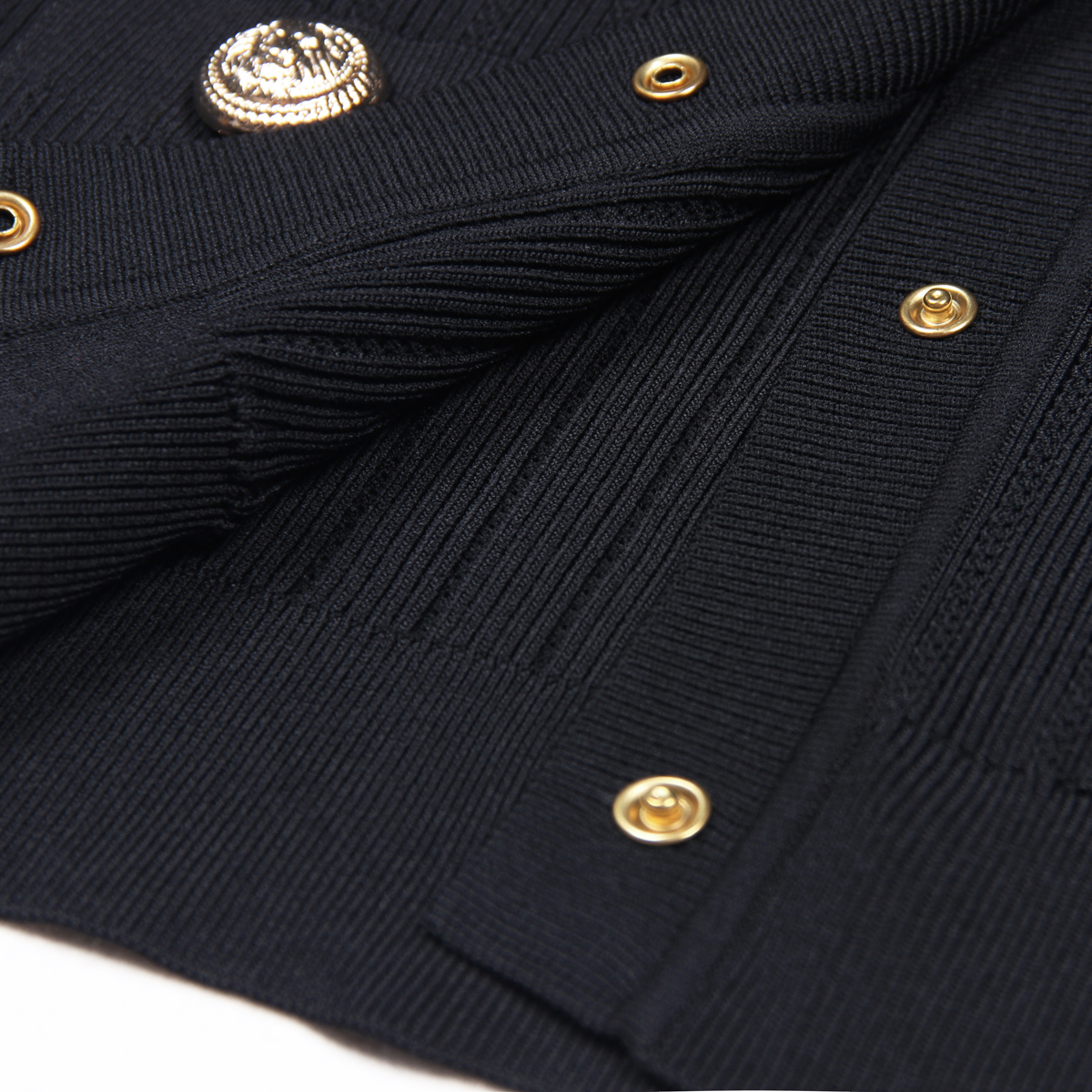 Quality Spot 2024 Spring And Autumn New Long Sleeve Short Round Neck Cut-Out Knit Top Fashion Cardigan Jacket Women