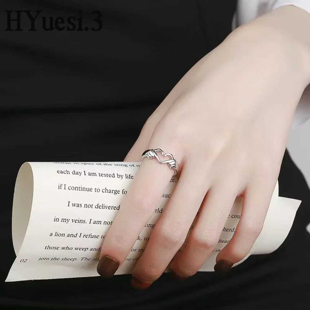 I Love You Forever Heart Claddagh Rings Couples Adjustable Open Finger Ring For Women Men ValentineS Day Friendship JewelryX240921