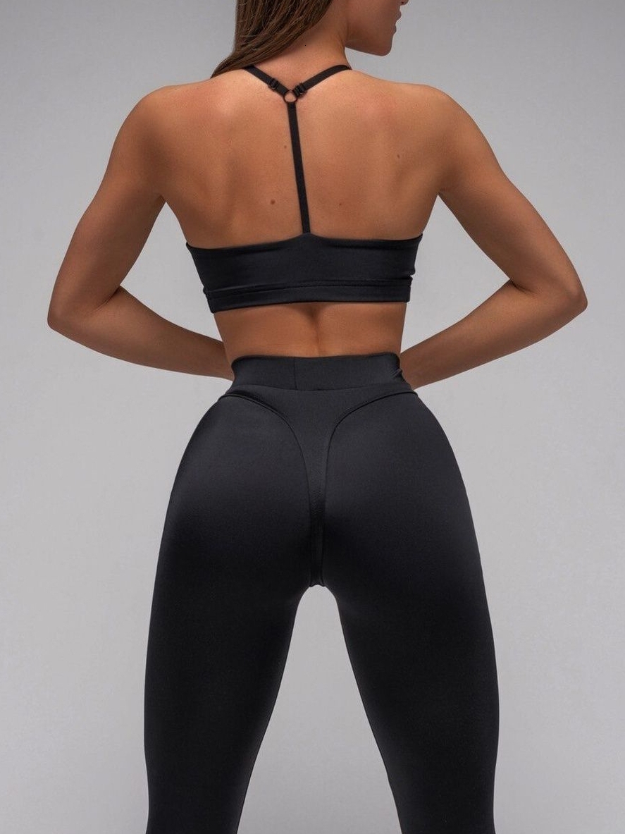 Black Sexy High Waist Scrunch Leggings Thick Workout Butt Lifting Plus Size Tights Yoga Pants For Women