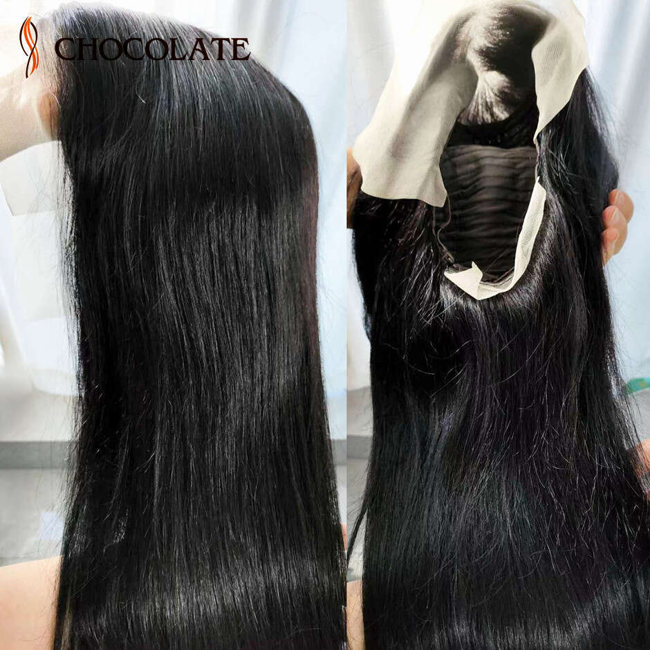 32 Inch Mongolian 4x4 HD Pre Bleached Knots For Women Straight 13x4 Lace Front Human Hair Wigs