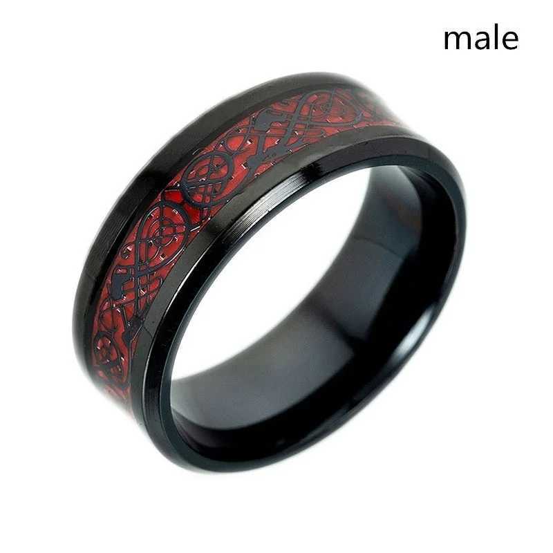 Carofeez Trendy Couple Rings Stainless Steel Men Ring Cute Bow White/Red Zircon Women Ring Wedding Engagement Ring Lover GiftX240921
