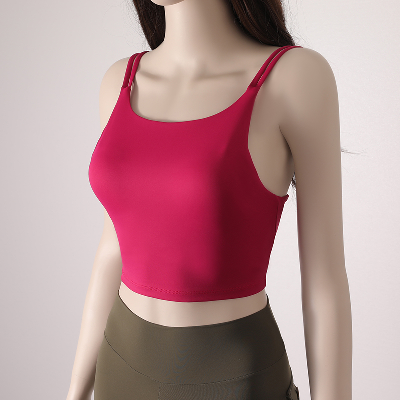Sexy High-Strength Women's Sports Bras With Pads U-Neck Twisted Back Hollow Yoga Bra