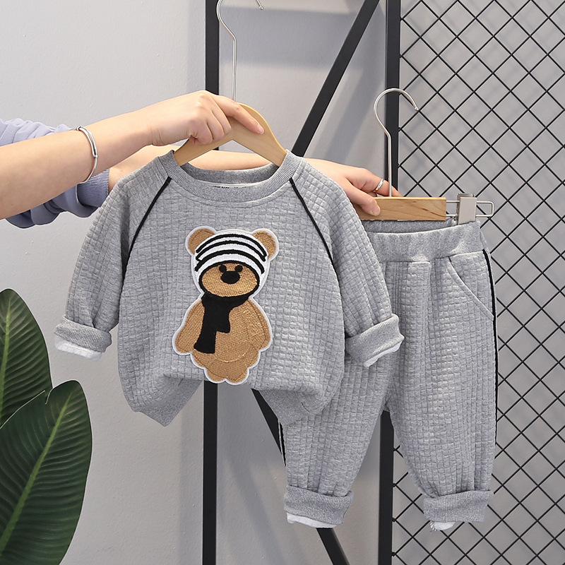 Spring Autumn Children Clothing Sets Long Sleeve Sweatshirt Casual Pants 2PCS Boy Sports Suit Toddler Baby Girl Clothes Outfit