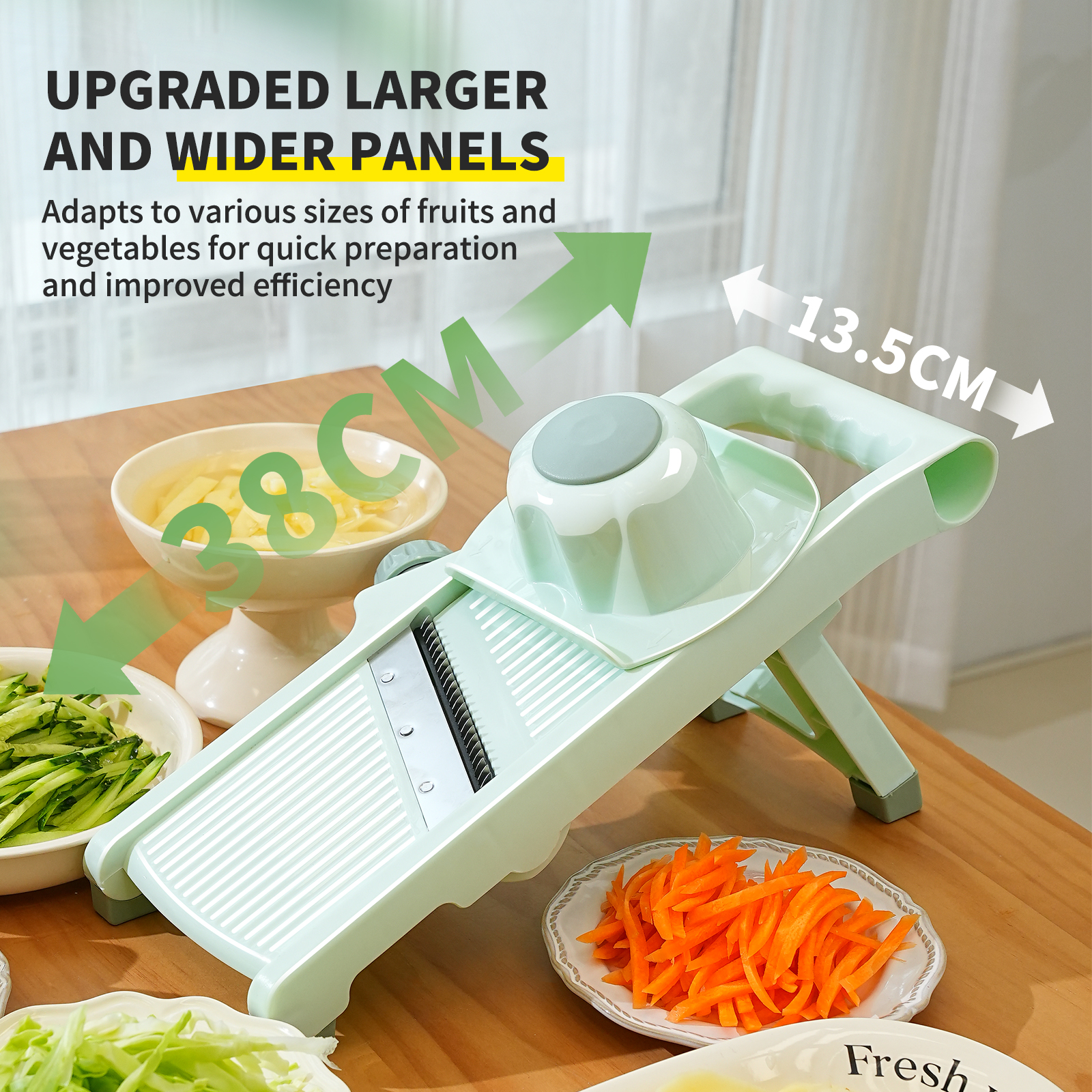 Collapsible multi-function vegetable cutter potato shredder stainless steel scrubber
