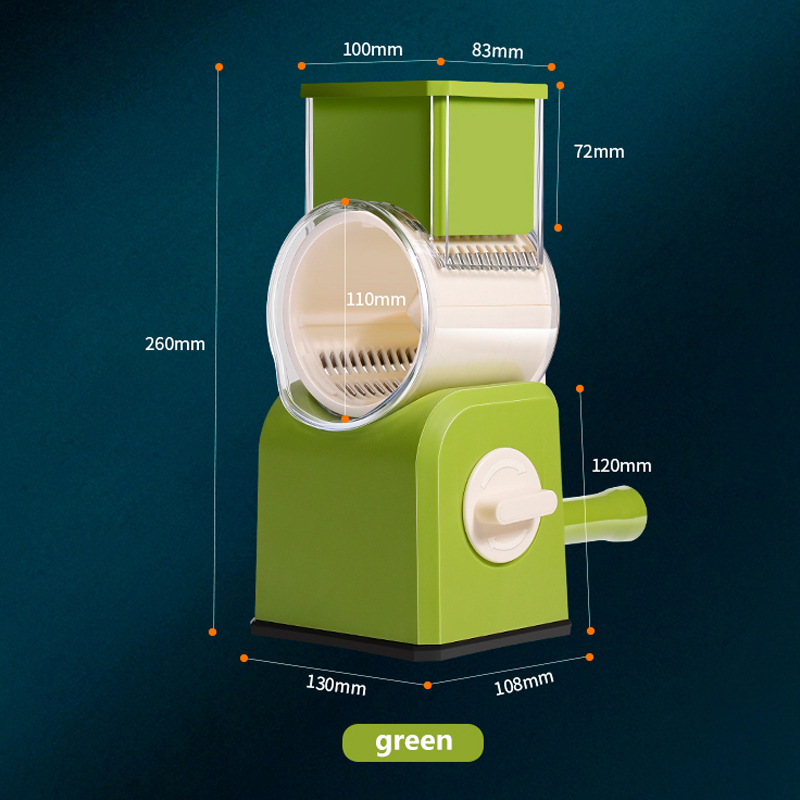 Rotary Cheese Grater Shredder Multifunction Kitchen Speed Slicer Vegetable Shooter Potato Hashbrown Grinder for Nut Carrot Radish Cucumber