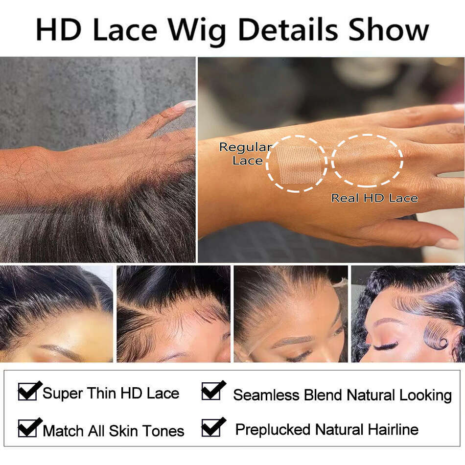 Celie 13x4 Front Wigs For Women Transparent HD Lace Frontal 5x5 Body Wave Ready To Go Wig Human Hair