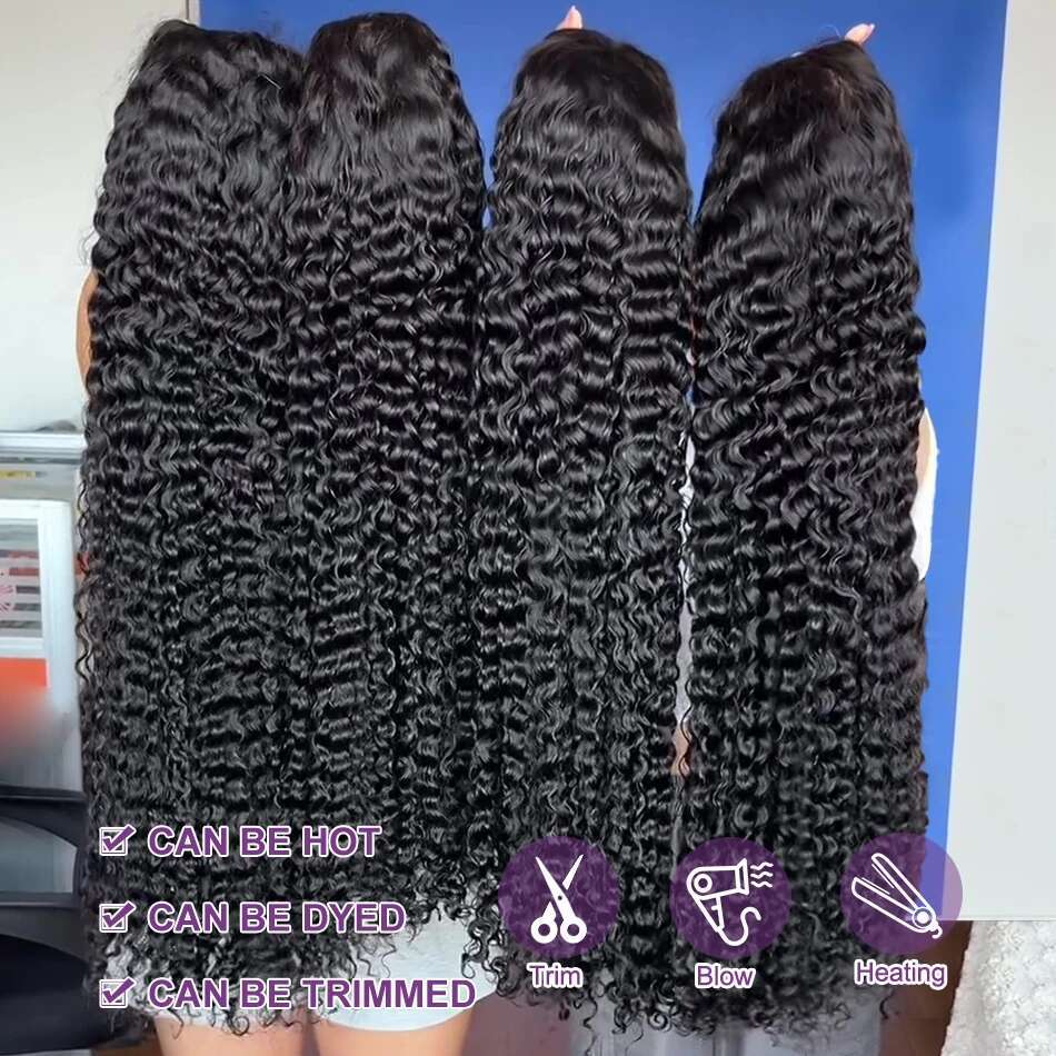 Wigirl 250% 30Inch Loose Deep 13x6 HD Frontal Wig Brazilian 13x4 Water Wave Curly Lace Front Human Hair Wigs For Women