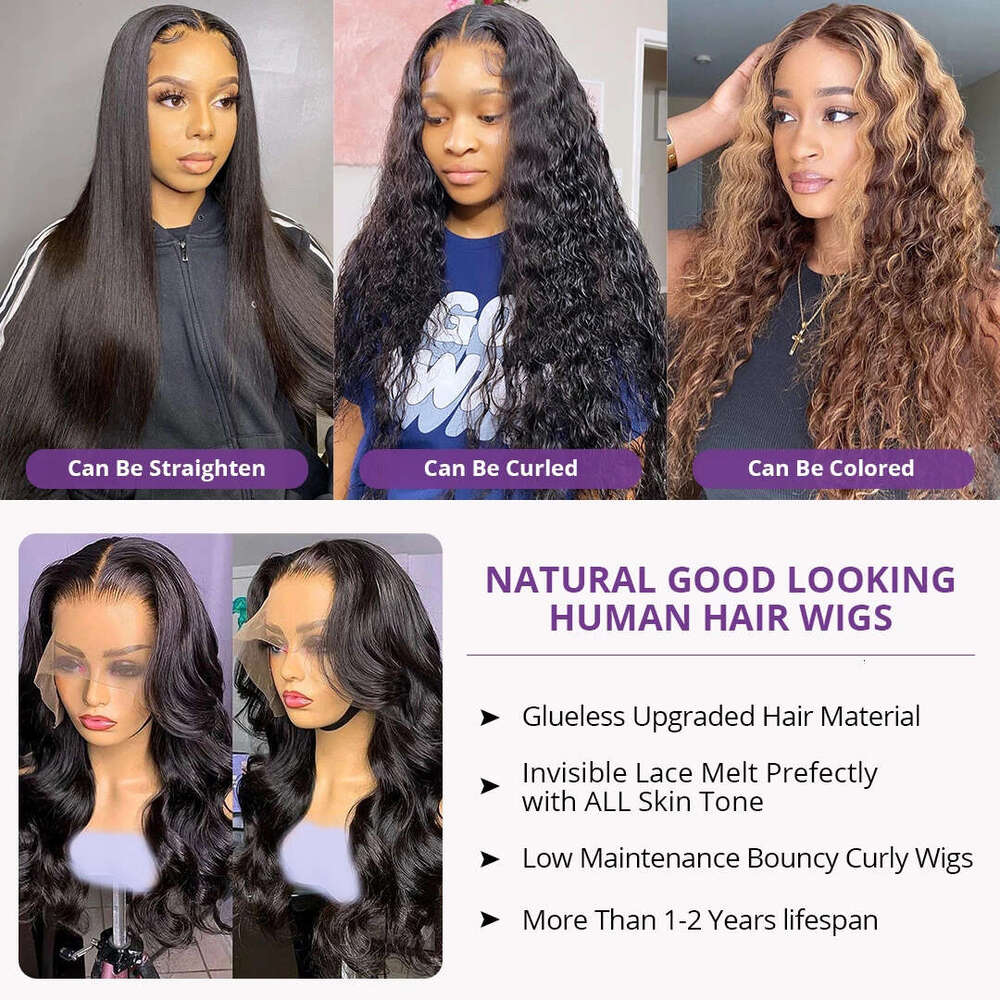 32 34inch 13x4 13x6 Body Wave Front Wig 180% Pre Plucked Human Lace Frontal Wigs For Women Jarin Hair
