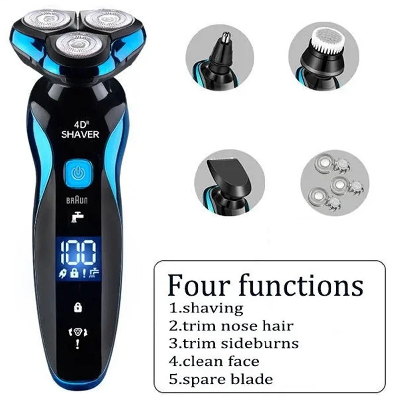 Original toBRAUN 5320s Mens Electric Shaver 4D Electric Hair Clipper USB Charging Professional Hair Clipper 240918