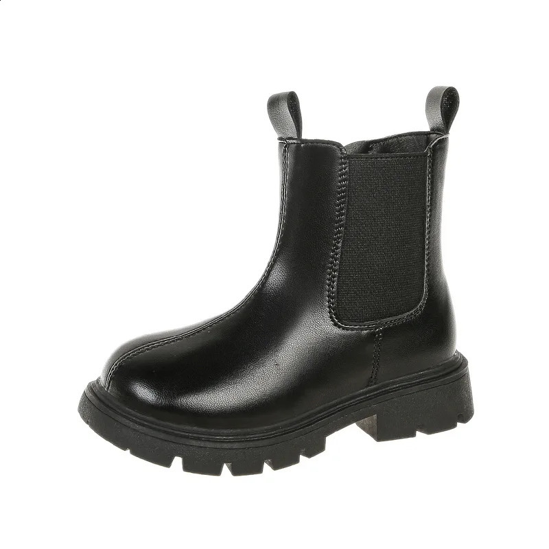 childrens short boots for boys and girls in the autumn and winter of PU leather childrens boots fashionable childrens boots childrens ankle snowshoes 