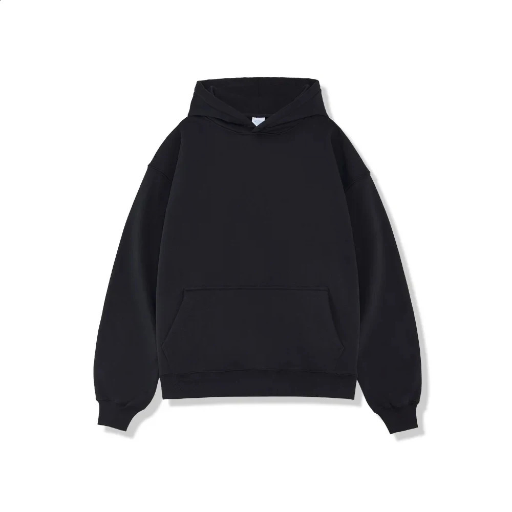 380g GMS Heavy duty Mens Hoodie Thick Plush Solid Color Street Clothing Mens Hoodie Hip Hop Mens Hoodie 240919