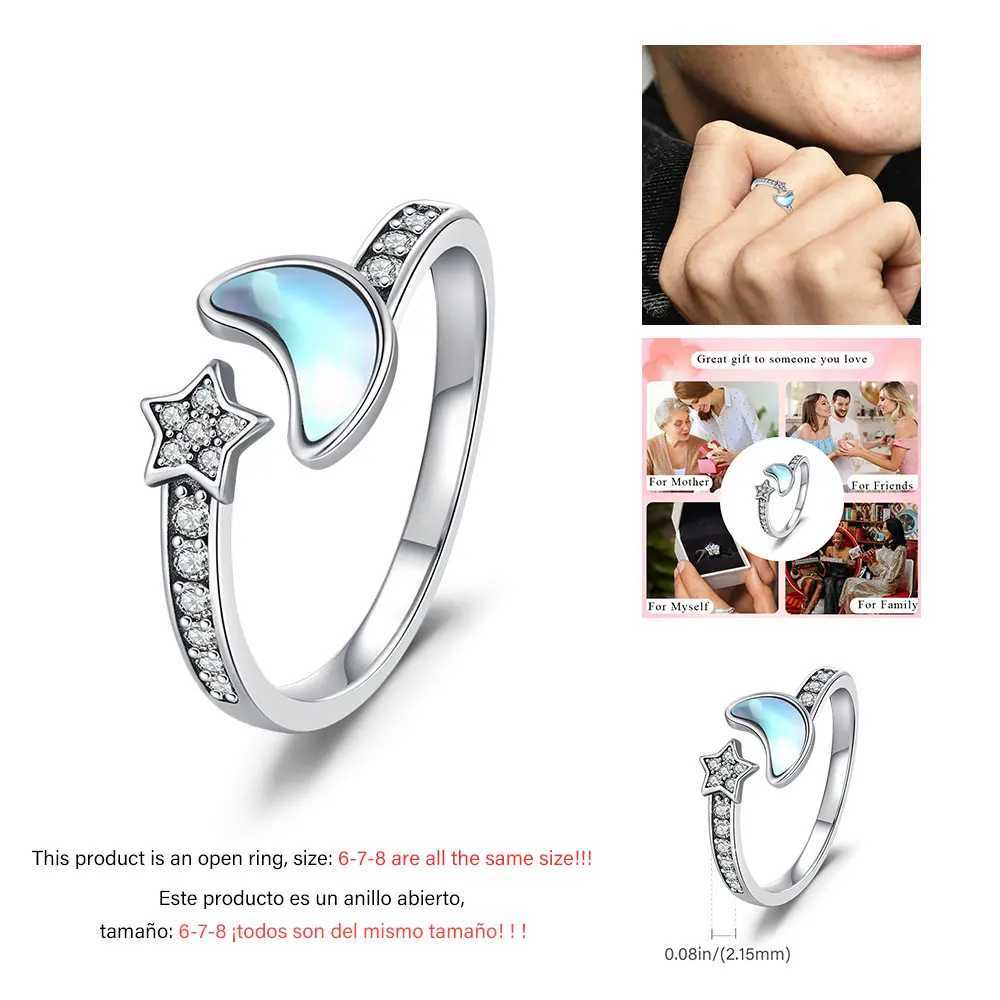 New 925 Silver Open Ring Heart Fishtail Ring Murano Infinity Symbol Ring Suitable for womens fashion jewelry commemorative giftX240921