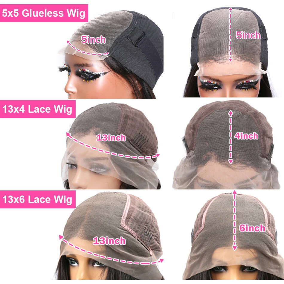 Luvin 13x6 Body Wave Frontal Bob Pre Plucked 13x4 Human Hair Wigs Short 5x5 Lace Closure Wig For Women