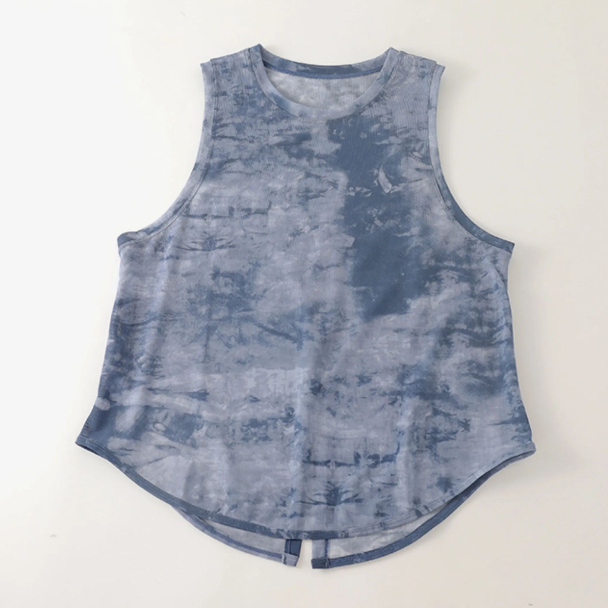 Back Up Workout Tank Top Tie Dyed Breathable Gym Fiess Sports Shirts Sleeveless
