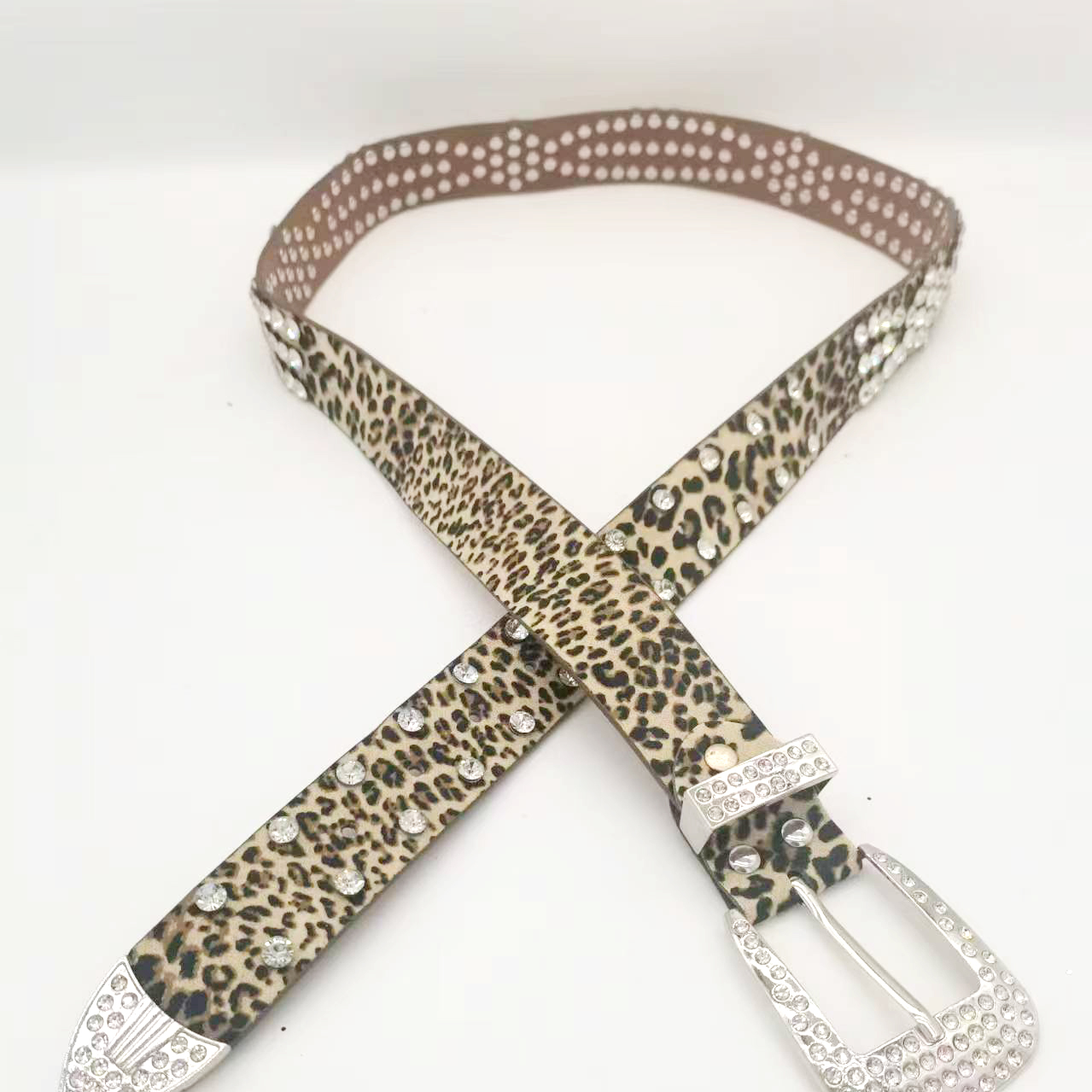 Bling Rhinestone Belts For Women Wholesale Factory Fast Shipment Custom Logo Rhinestone PU Leather Belt