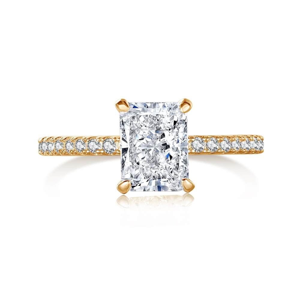 Niche high-end S925 sterling silver ring women's ice flower cut 8A zircon high carbon diamond simulation diamond ring Free Shipping