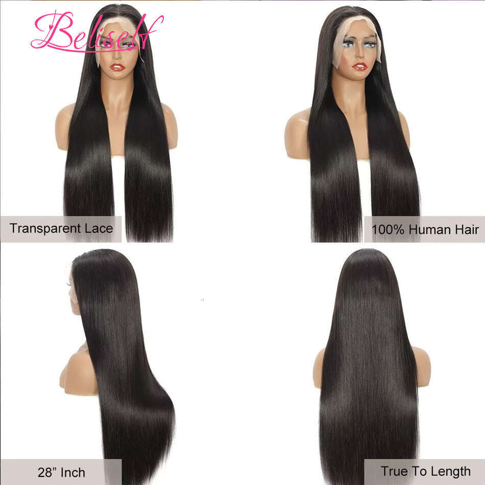 Straight 300 Density HD Lace Wig 13x6 Human Full Frontal Wigs Beliself Hair