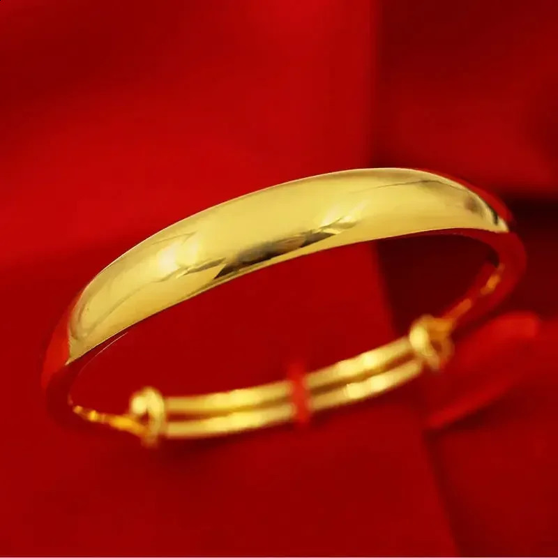 Real gold 24K bracelet 999 wedding gift turns rich instantly AU750 for friends jewelry 240912