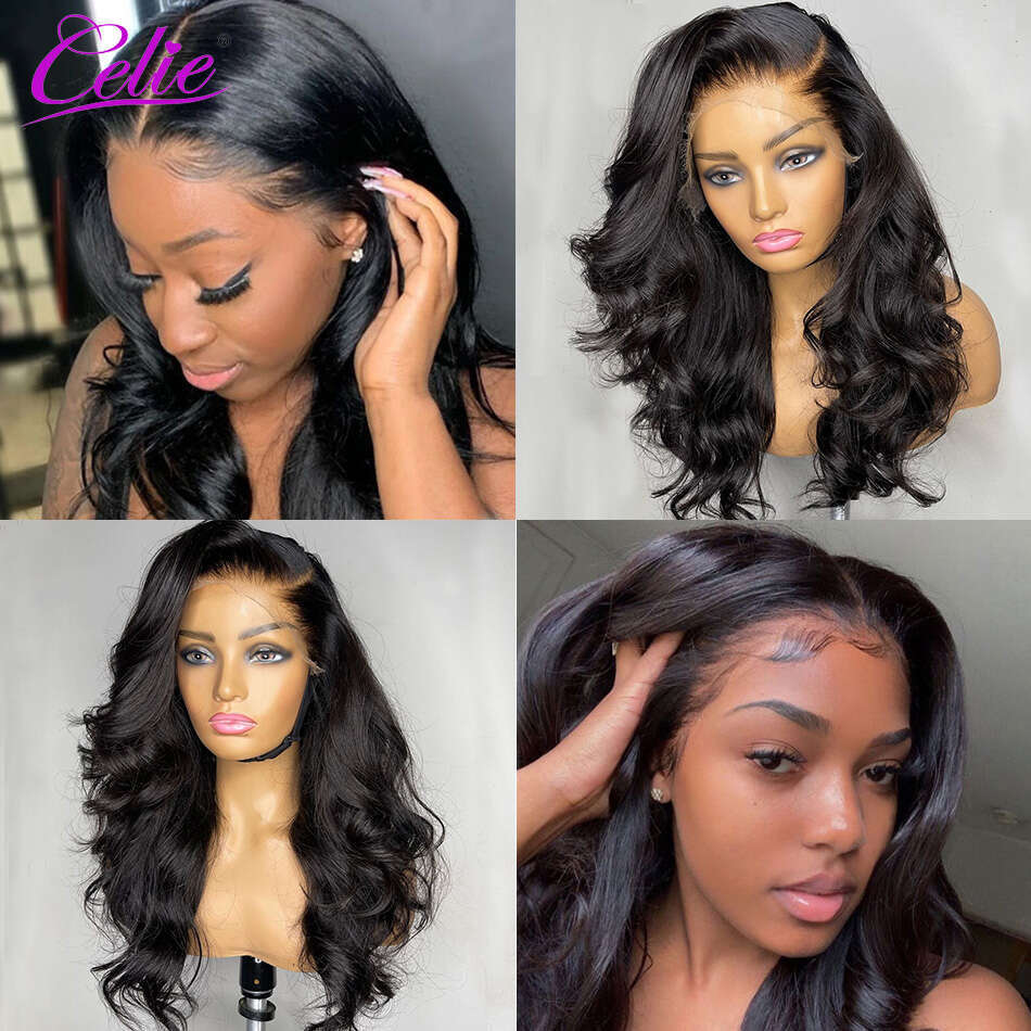 Celie 13x4 Front Wigs For Women Transparent HD Lace Frontal 5x5 Body Wave Ready To Go Wig Human Hair
