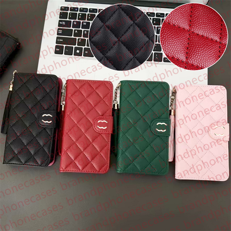 Leather Flip Phone Case Designer iPhone Case for iPhone 16 Pro Max 15 Pro Max 14 13 12 11 XSMAX XR X 8P 14 Plus 15 Plus 16 Plus Case Card Slot Holder Luxury Tassels Wallet Case