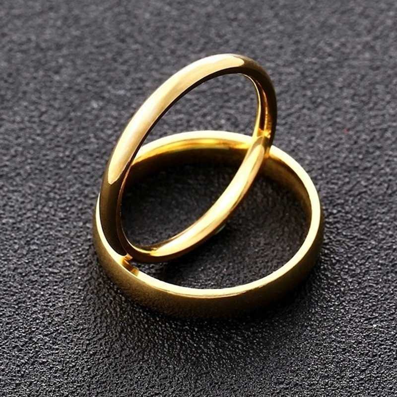 Fashion Simple Stainless Steel Men and Women Couple Rings Titanium Steel Wedding Engagement Rings Anniversary Gift Party JewelryX240921