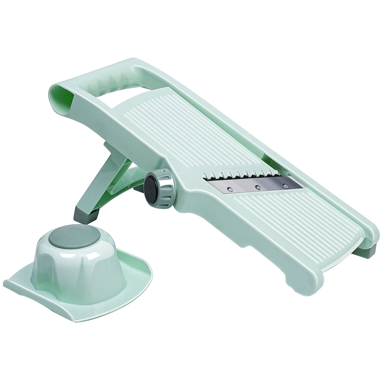 Collapsible multi-function vegetable cutter potato shredder stainless steel scrubber