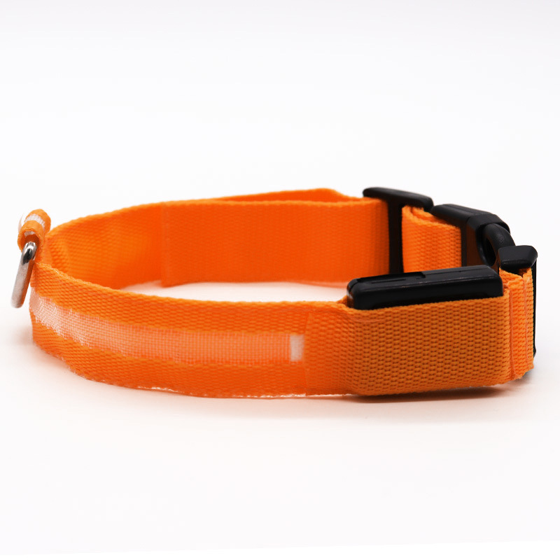 Halloween LED glow-in-the-dark ring pet light collar Cat dog collar Teddy Golden fur at night anti-lost supplies Battery version
