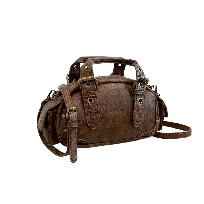 Maillard Boston Handbag Women Retro Motorcycle Bag Handbag Versatile Mini Hand-held Shoulder Crossbody Bag Paquete 240909