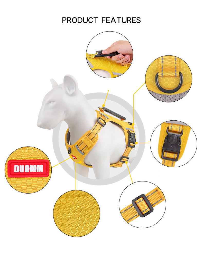 Trendsetting Strong-Friction Puppy Safety Gear - Breathable Fabric Adjustable Harness