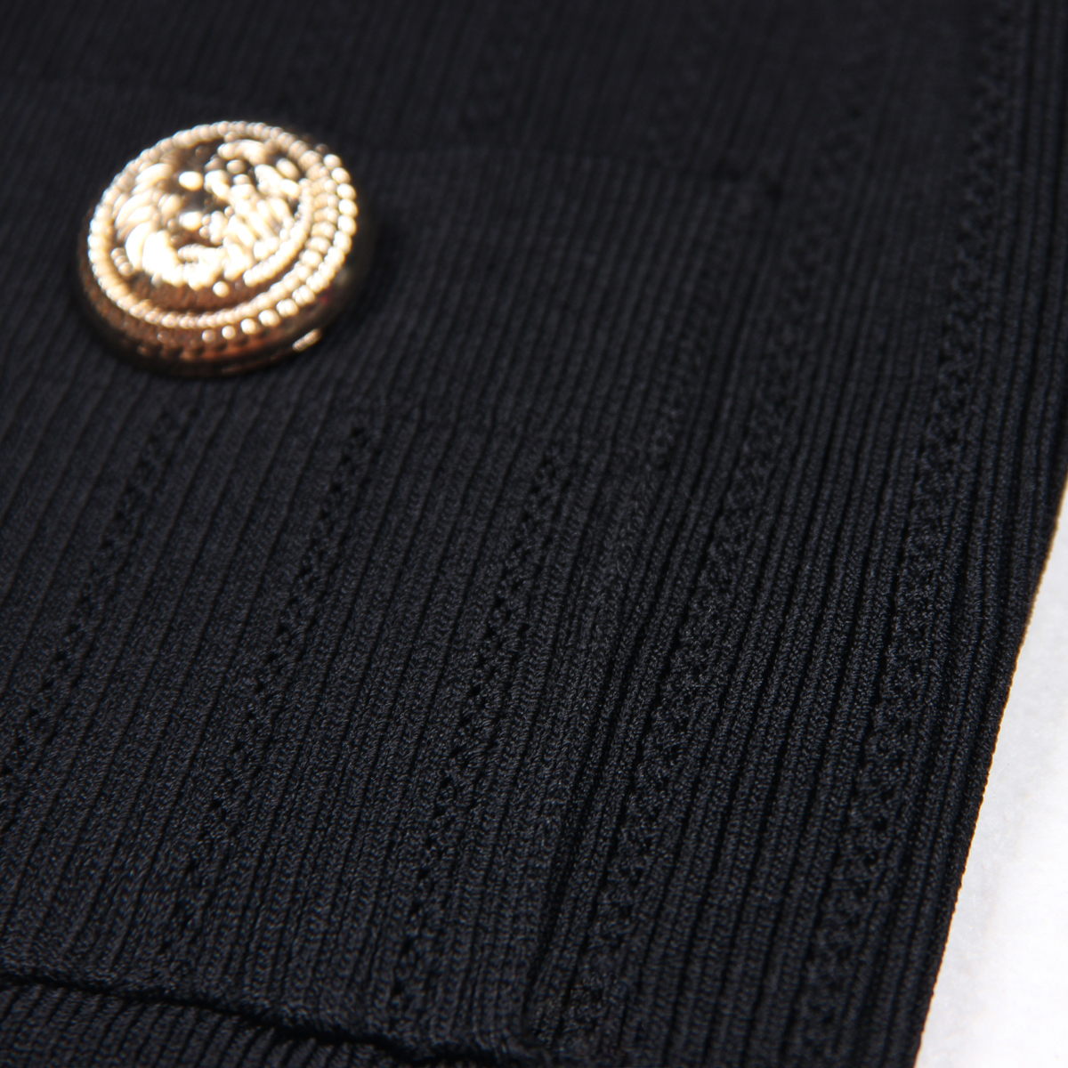Quality Spot 2024 Spring And Autumn New Long Sleeve Short Round Neck Cut-Out Knit Top Fashion Cardigan Jacket Women