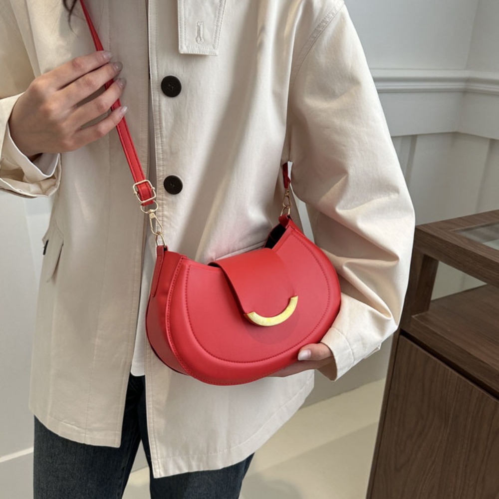ADERESF Trendy Shoulder Casual Large Capacity Underarm Solid Messenger Bag Lady