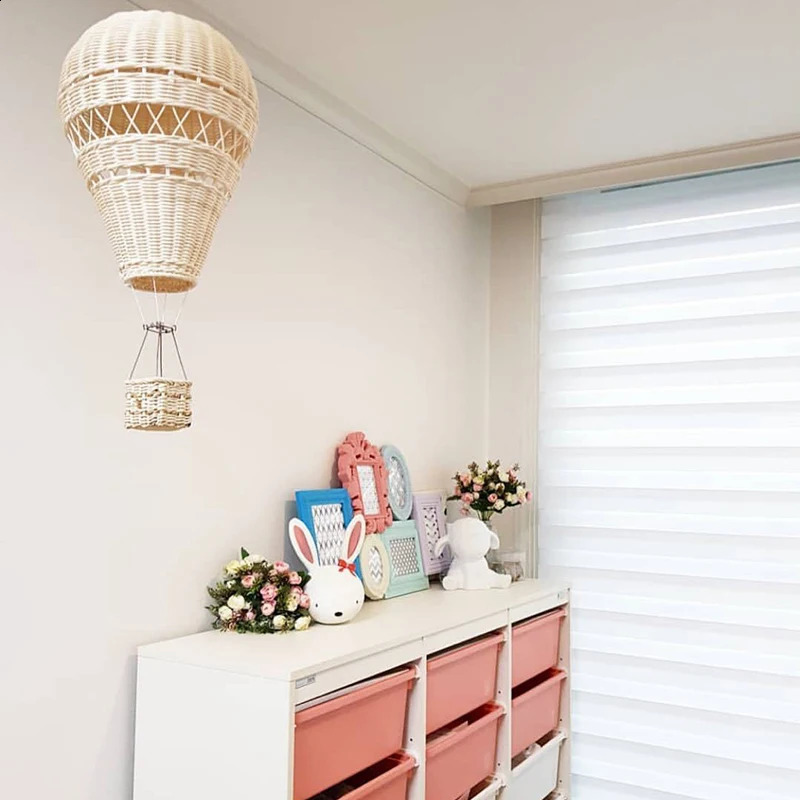 Hand woven air balloons for childrens room decoration pography props Nordic wall hanging decorations and pendants 240919