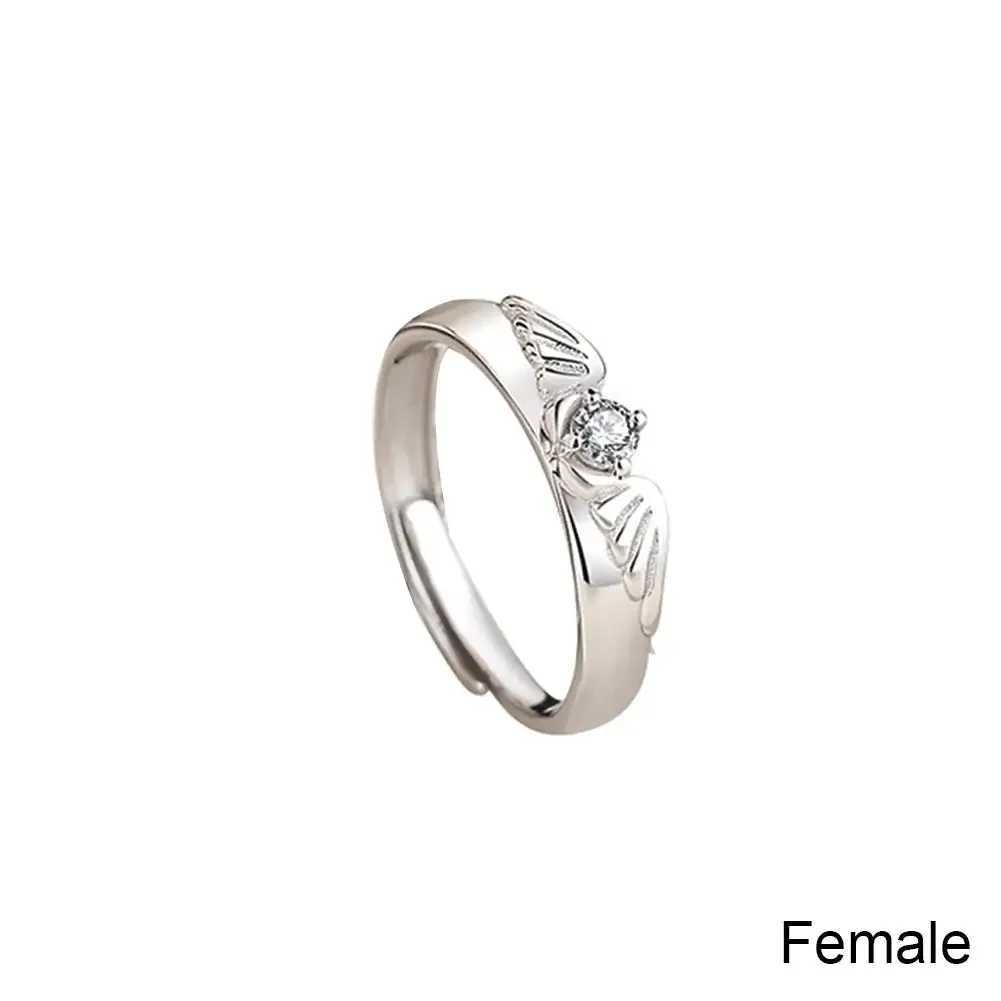 Fashion Delicate Trendy Niche Personalized Couple Angel and Demon Couple Opening Adjustable Rings Jewelry Gift AccessoriesX240921
