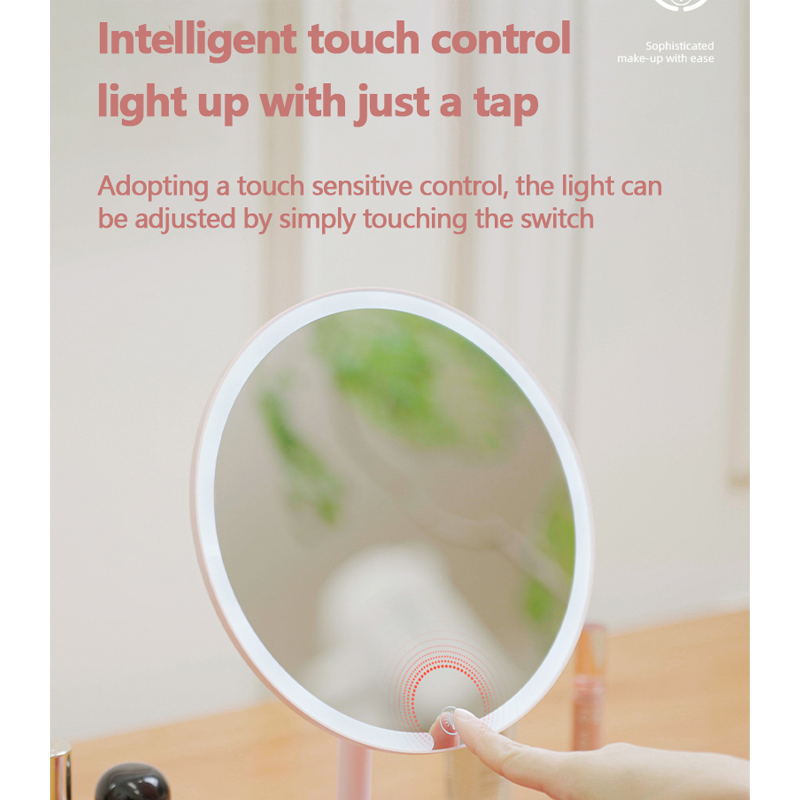 Netflix special LED make-up mirror rotatable desktop mirror desktop beauty mirror dormitory portable make-up mirror