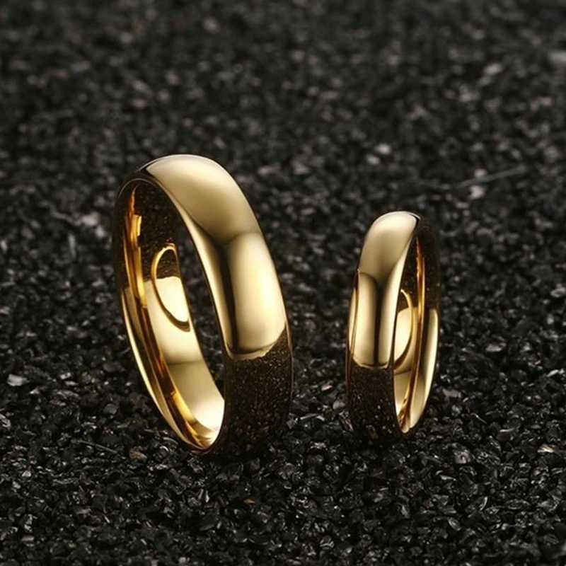 Fashion Simple Stainless Steel Men and Women Couple Rings Titanium Steel Wedding Engagement Rings Anniversary Gift Party JewelryX240921