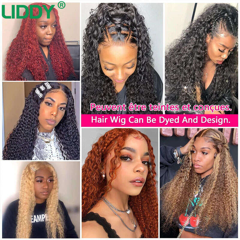 360 Full Pre Plucked Deep Curly Human Hair Transparent 13x4 13x6 Lace Frontal Wigs For Black Women Water Wave Wig